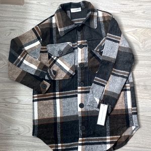 Goodnight Macaroon Flannel Shacket